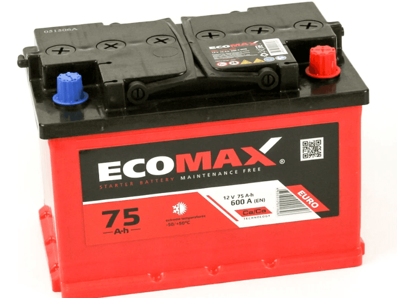 Ecomax 75Ah 600A 0